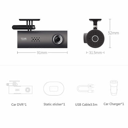 Car Dash Smart WiFi DVR 130 Degree Wireless Cam 1080P FHD