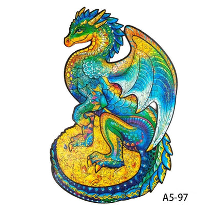 Building blocks colorful flying dragon