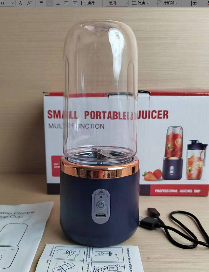 6blade Portable Blender Mini Juicer Cup Extractor Smoothie USB Charging Juicer Machine