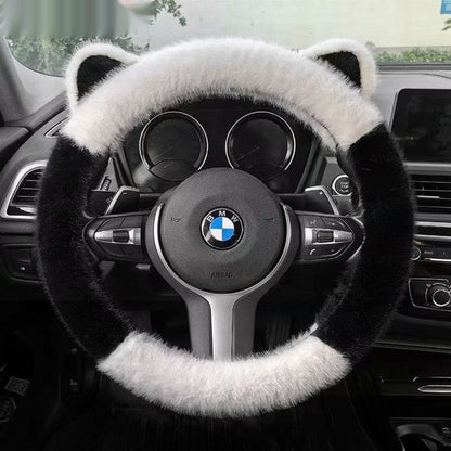 Car Steering Wheel Cover Winter Plush Non-slip