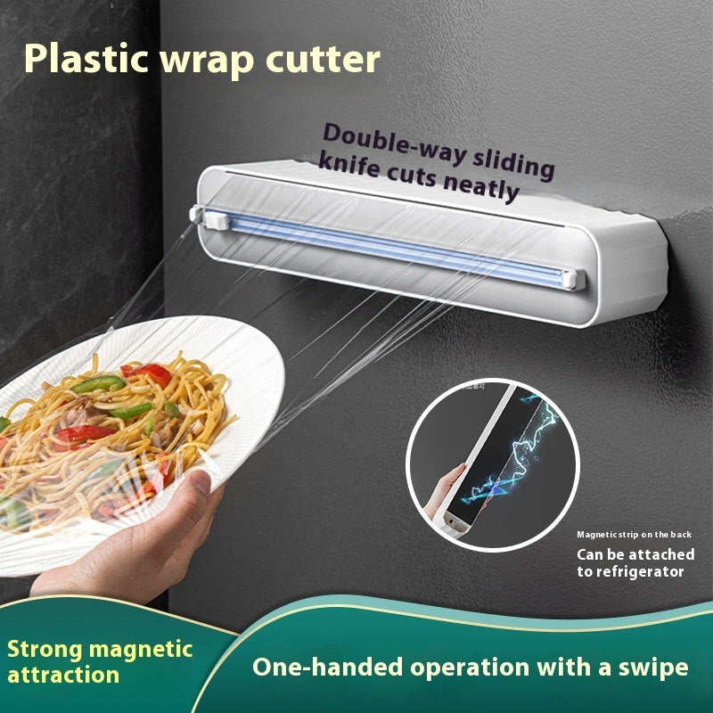 Plastic Wrap Cutter Magnetic Suction Household Tear-free Plastic Wrap Cover